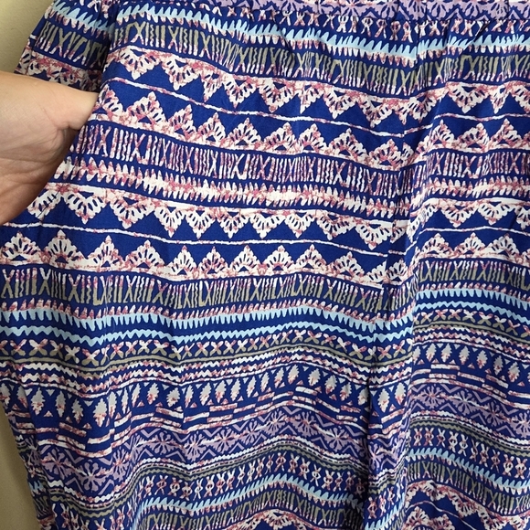 Mossimo Supply Co | Pull-On Colorful Aztec Capri Cropped Harem Pants Size Large - Picture 5 of 6